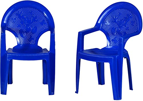 Image of MAHARAJA Mickey Mouse Plastic Chair for Kids | Strong Durable & Portable Study Chairs | Virgin Material Kids Chairs for 2 to 8 Years | Stackable School Chair (Blue, Pack of 2)