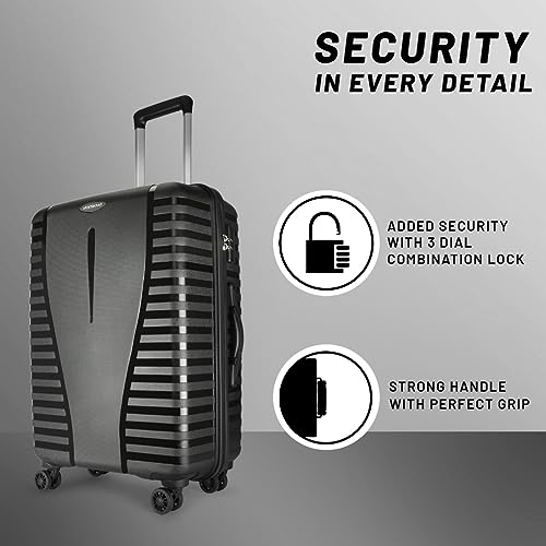 Aristocrat Airpro 3-Piece Jet Black Luggage Set Pack of 3 - Image 5