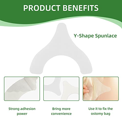 Ostomy Bag Flange Barrier Strips, 20/40 Pcs Elastic Barrier Strips For Colostomy Supplies Skin Barrier Strips Hydrocolloid Ostomy Extenders (20Pcs,Y-Shape) #TOP6