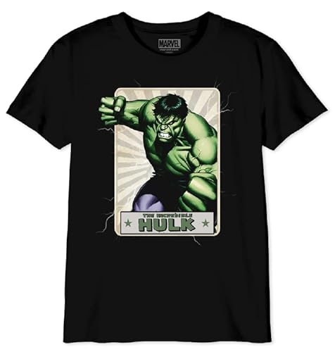 Marvel Bomarcots170 Camiseta, Negro, 14 años para Niños