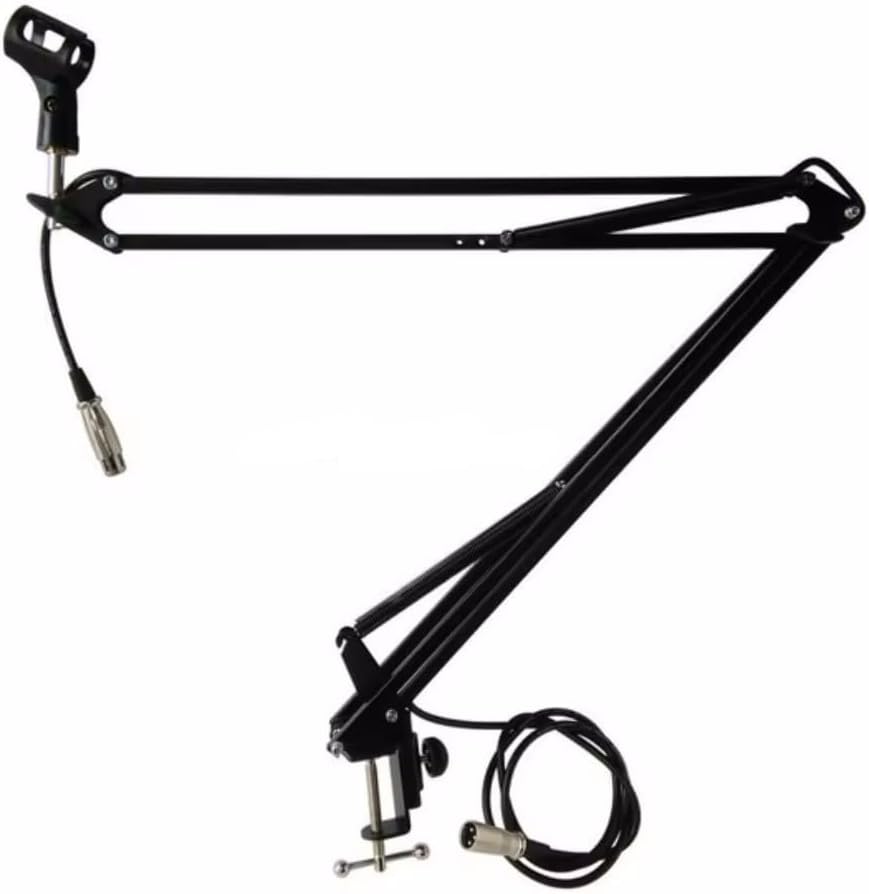 Miniatura 2 de Soporte de micrófono con brazo de brazo para Blue Yeti HyperX QuadCast SoloCast Snowball Fifine Shure SM7B y otros micrófonos, mediano, negro