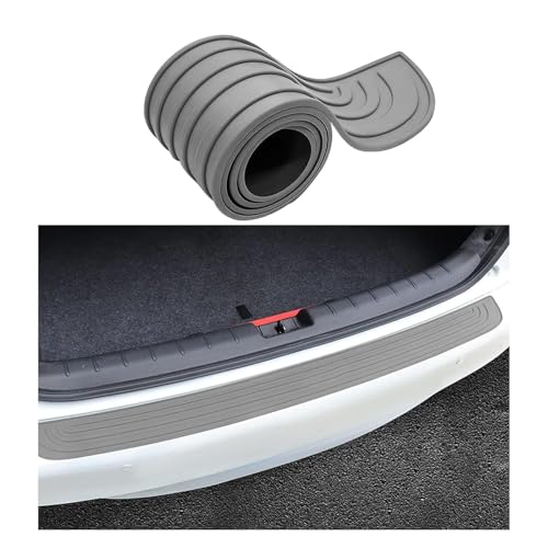 Car Rear Bumper Protector Guard for Ford Transit Courier | BJ 2023, Universal Non-Slip Anti Scratch Tailgate Protection Strip Vehicle Trunk Door Sill Automotive Accessories, Gray- 41"×3.5"
