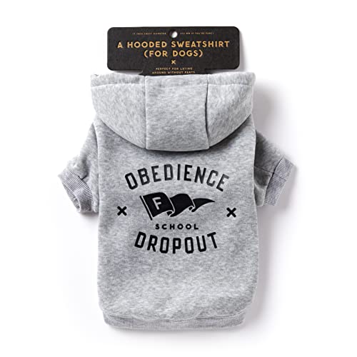 Obedience School Dropout Dog Hoodie from Brass Monkey - X-Small (14