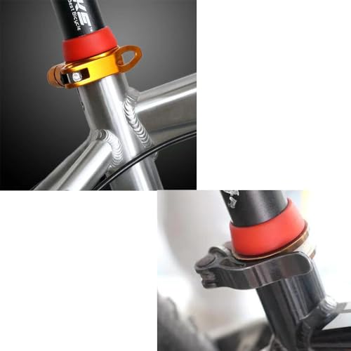 YehVeh 4 Pack Bike Seatpost Dust Cover Weatherproof Silicone Ring Protector Anti-Rust Protective Sleeve for Bicycle Seat Clamp Post Tube Water and Dirt Proof Protection 20mm-25mm-30mm-34mm