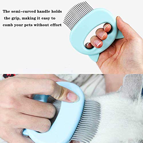 KesaPlan Pet Grooming Shedding Brush for Dog Cat Hair, Deshedding Massage Comb, Dog Brush End Shedding 2pcs