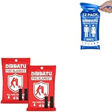بطانية حريق DIBBATU 2 Pack للمنزل والمطبخ، بطانيات حريق طارئة لأكياس البول المنزلية التي تستخدم لمرة واحدة للنساء، 12 قطعة أكياس بول للسفر صديقة للإناث