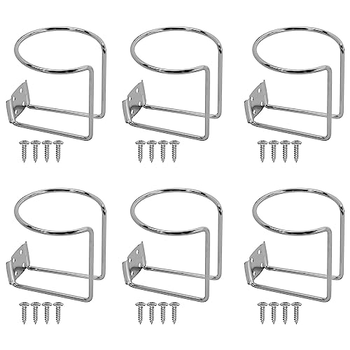 Portavasos de acero inoxidable para barco 6 piezas