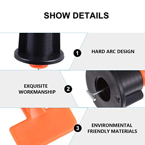 Espaçadores ajustáveis de nivelamento de azulejo reutilizáveis Tehaux pacote com 50, nivelamento de