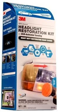 3M Heavy Duty Headlight Restoration Kit with Quick Clear Coat, 39175