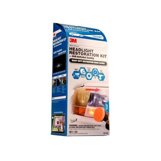3M Heavy Duty Headlight Restoration Kit with Quick Clear Coat, 39175