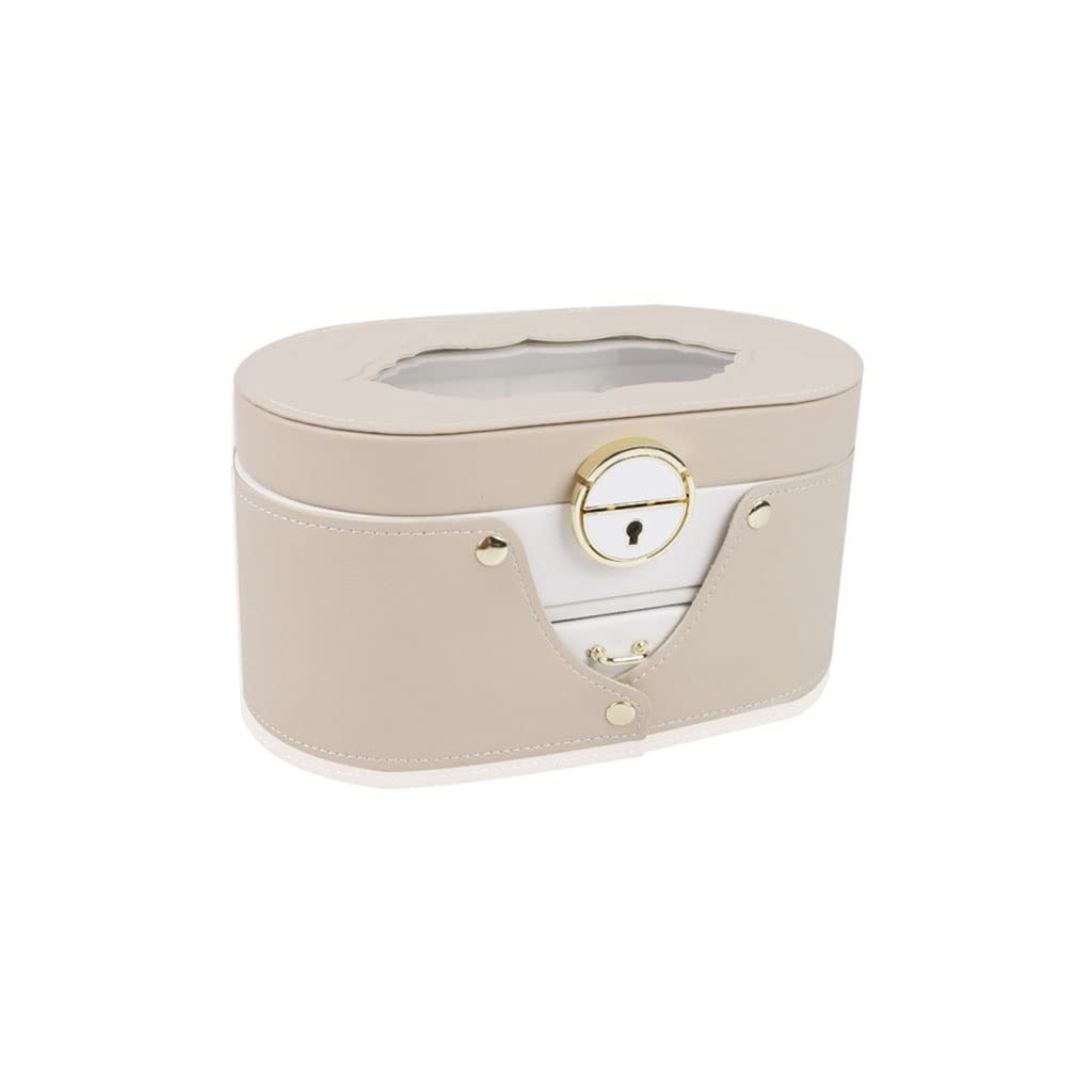 OZBMA Jewelry Box Double-layer Storage Built-in Flocking Ring Earrings Necklace Bracelet Watch 8.66 Inches Organizer