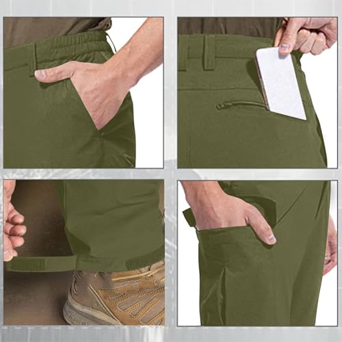 Mens Hiking Pants Zip Off Convertible Water Resistant Breathable Lightweight Pants with 5 Deep Pockets Quick Dry4