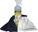 Mr.Möbi® Fenster- und Spiegelreiniger Set - Reiniger + Fenstertuch + Zaubertuch
