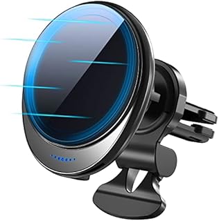 Magnetic Wireless Car Charger,Compatible with Magsafe Car Charger Mount,15W Fast Charging Auto-Alignment Air Vent Mount Magnetic Car Charger Compatible with iPhone 14/13/12 Series