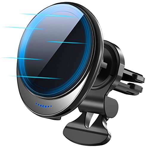 WingWind Magnetic Wireless Car Charger,Compatible with Magsafe Car Charger Mount,15W Fast Charging Auto-Alignment Air Vent Mount Magnetic Car Charger Compatible with iPhone 15/14/13/12 Series WingWind Magnetic Wireless Car Charger,Compatible with Magsafe Car Charger Mount,15W Fast Charging Auto-Alignment Air Vent Mount Magnetic Car Charger Compatible with iPhone 15/14/13/12 Series