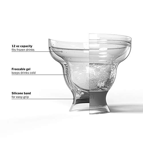 Host Copos de Margarita sem haste congelados com parede dupla isolada gelatinosa copos de vidro de p