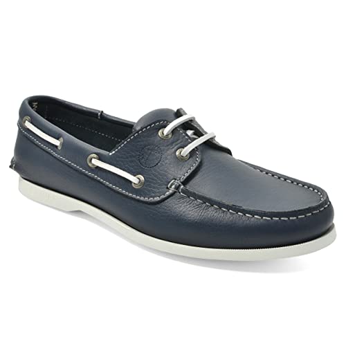 Seajure Men’s Boat Shoes Laurito Navy Blue Leather