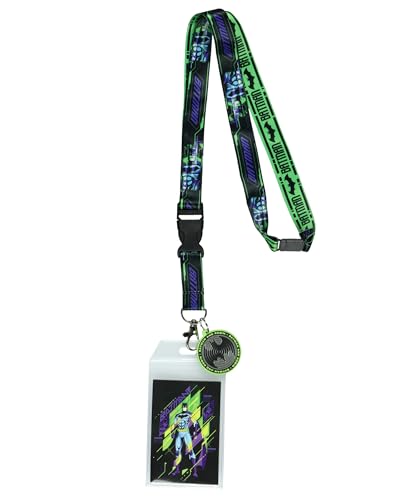DC Comics Batman Lanyard Futuristic Tech Breakaway ID Name Badge Holder Neck Strap with 1 1/2
