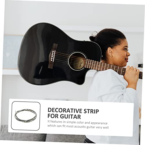 Milisten 2Pcs Guitar Trim Guitar Strips Purfling Strip For Acoustic Guitar Guiutar Edging Strips Guitar Binding Purfling Guitar Decorative Accessory Plastic Purfling Strip Classical Ukulele #TOP5