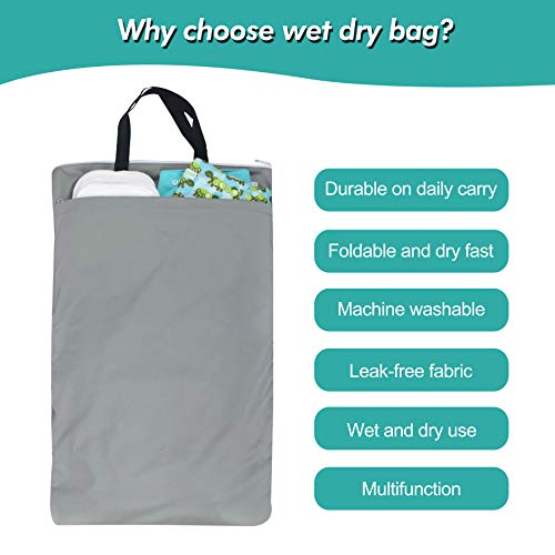 Wegreeco WE-DPA-018-CA Reusable Hanging Wet Dry Cloth Diaper Bag thumb #5