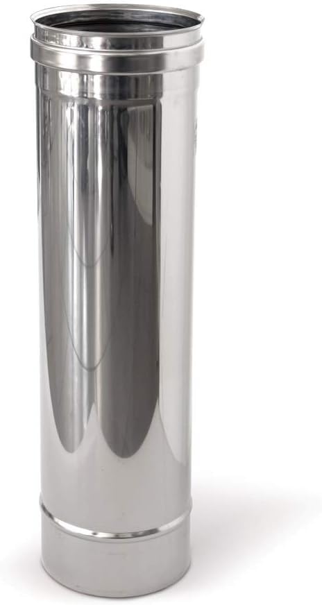Tubo Acciaio Inox Ø 250mm M/F 50cm AISI 304 Spessore 0,5mm per Canna Fumaria