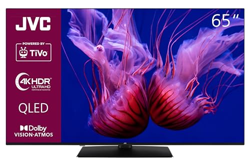 JVC QLED Fernseher 65 Zoll Smart TV powered by TiVo (4K UHD, HDR Dolby Vision, Dolby Atmos, Triple Tuner, 6 Monate HD+ inkl.) LT-65VUQ3455