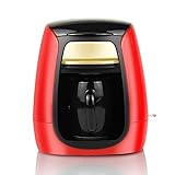 Cafetera de una taza cafetera de goteo doméstica totalmente automática-Rojo