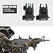 LXYYM Flip Up Sight Front and Rear Flip Lightweight Sights,with Green Red Fiber Optics Dots, Mounted on Any Picatinny Rail