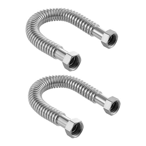 VEVOR Water Heater Kit, 18 Inch Length Water Heater Flex Connector, Waters Heaters Installation Kit with 1" FIP x 1" FIP Inlet & Outlet Connection for Bathroom, Kitchen, Laundry Room, Boiler Room by VEVOR - Used condition - CA$19.47