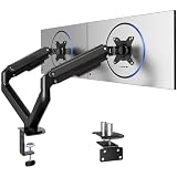 monTEK Dual-Monitor-Tischhalterung, 43,2–81,3 cm, mechanische Feder