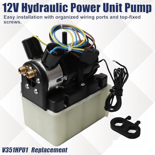 Image of New V351HPU1 Hydraulic Power Unit 12V Replacement Compatible with Yacht Marine Trim Tab Pump -HPU w / 2 Solenoid Valves