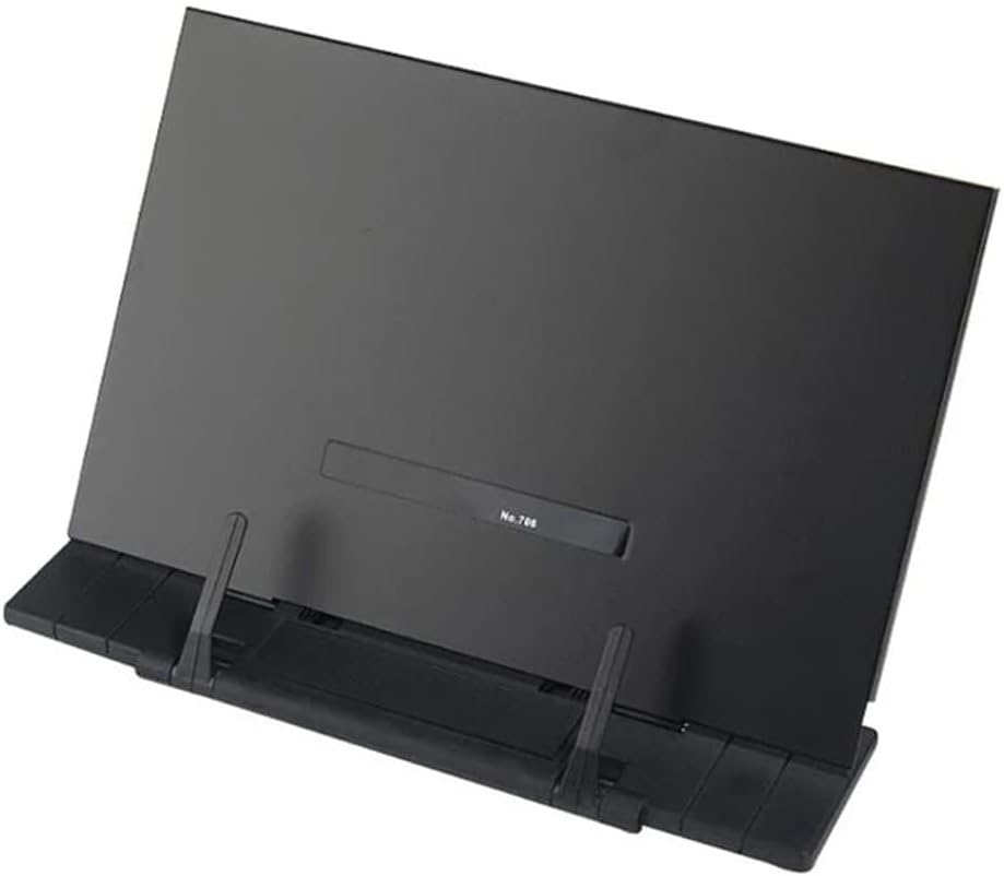 Book Stand Frame Desk Reading Holder with 7 Tilt Adjustable Grooves Bookends for Cookbook Document