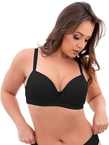 Kit 3 Sutiã Plus Size Reforçado Cores Lisas Soutien Bojão Multicor (48)