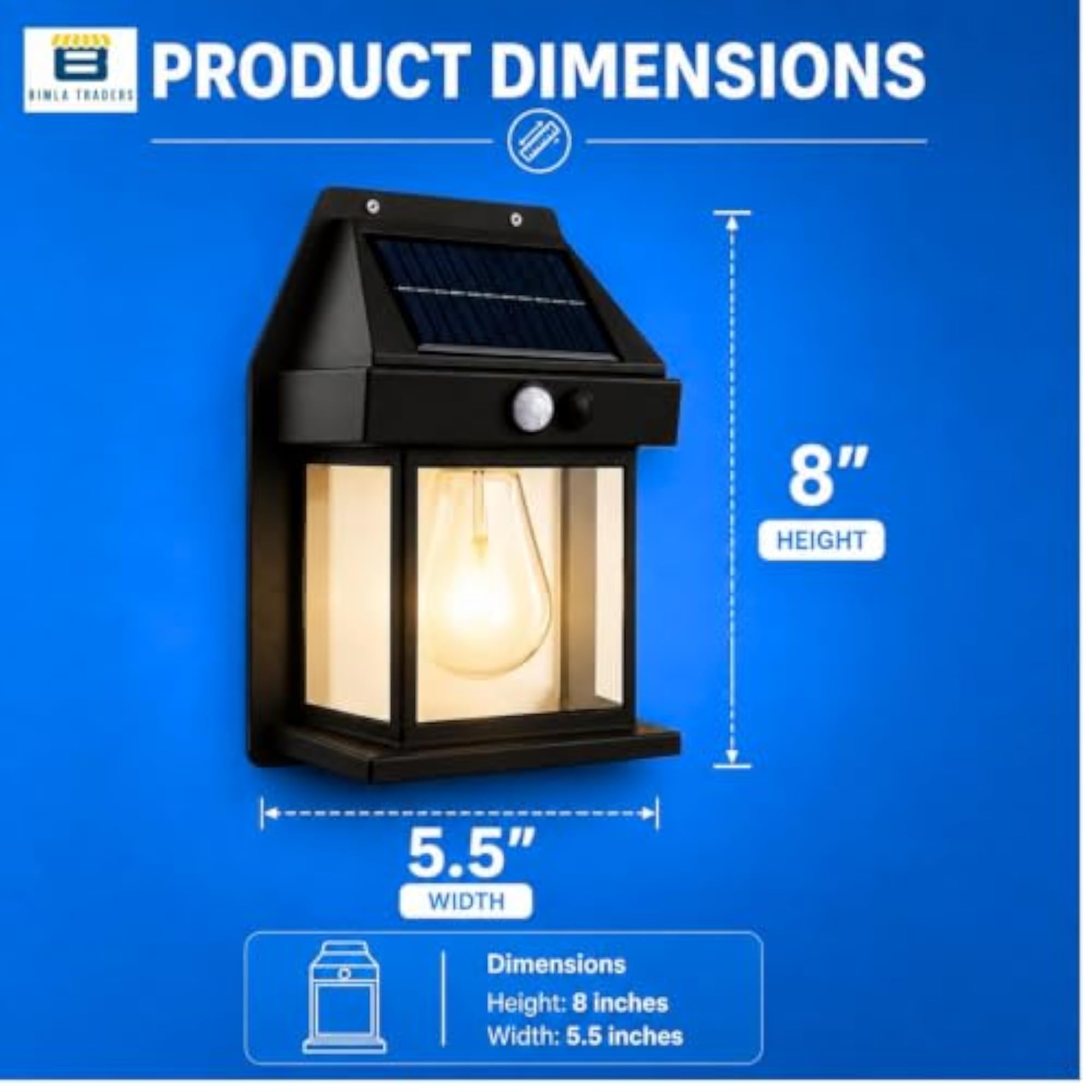 Sun-Powered Wall Light Outdoor with Motion Sensor, Waterproof