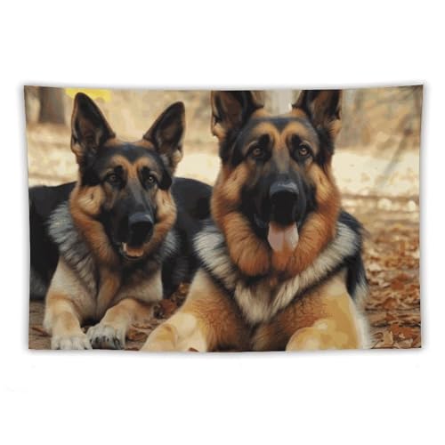 Tapisserie chien de berger allemand GHEPSDW grande toile de fond murale pour salon