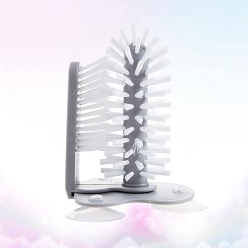 Miniatura 9 de Hemoton 1 taza giratoria para cepillo de té para fácil limpieza, cepillo de té perezoso para uso doméstico, cristalería de doble cara giratoria de