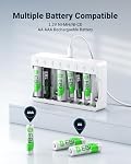 EBL Battery Charger AA AAA with Individual Fast Charging, 8 Bay Universal AA AAA Battery Charger for Ni-MH Ni-CD Rechargeable Batteries