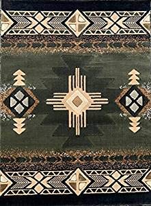 Concord South West Native American Area Rug Design C318 Sage Green (8 Feet X 10 Feet) #TOP12