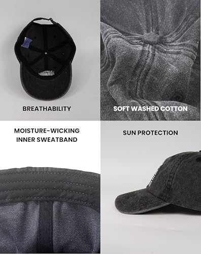 InnoBeta Maintenance Man Gifts Cap for Men Women - Adjustable Vintage Washed Cotton Embroidered Hat - Appreciation Gift for Maintenance Worker - Dark Grey