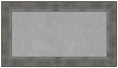 Amanti Art Silver Framed Magnetic Board, 28x16, Casual Office Decor