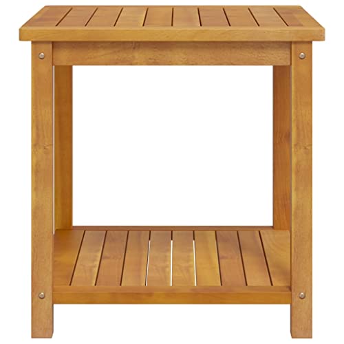 HEFZGDB Beistelltisch Massivholz Akazie 45x45x45 cm Blumentisch Couchtisch Klein Beistelltische Fürs Wohnzimmer Beistelltisch Klein für Garten Balkon Wohnzimmer Innenhof