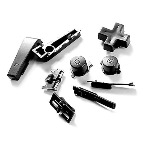 Black Color GBM Extra Buttons 9 PCS Full Set Replacement, for GameBoy Micro Handheld Game Console, New DIY D-Pad Direction Key/L R Shoulder/Power Volume Switch/A B Function Button image 3