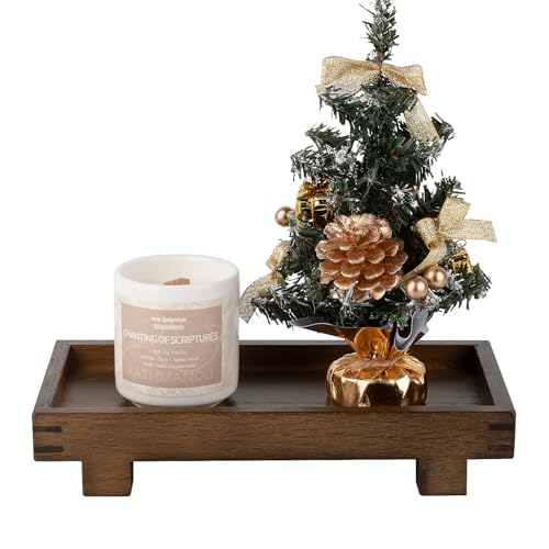 Decorative Tray Farmhouse Decor Wood Soap Holder, 9.4 * 4.7 Walnut