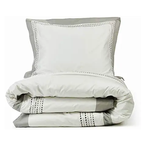 Lincove Luxury Duvet Cover Set - 100% Cotton Sateen Duvet Cover - Ultra Soft Premium Hotel Quality Design Bedding Set - 400 Thread Count (Madrid, Queen) Cover
