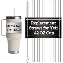 Replacement Straws for YETI Cup 42oz, 6 Pack Long Straws 10.6
