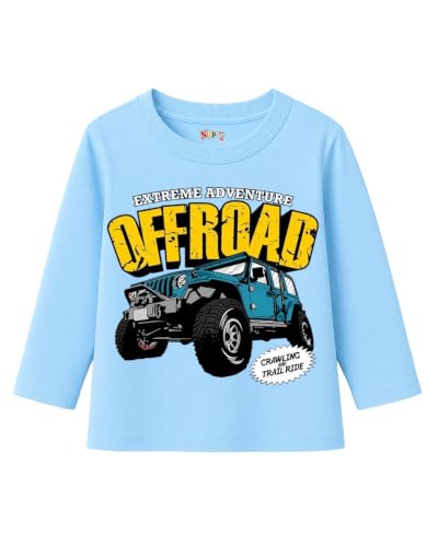 Image of Boys Full Sleeve T-Shirt Combo Pack of 5 | Cotton Printed T-Shirts for Kids | Round Neck Graphic T-Shirts for Casual Summer Wear