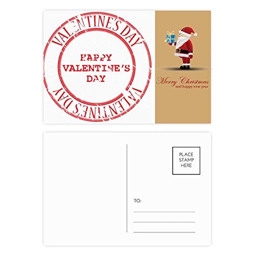 Cartes de remerciement Père Noël Red Postmark papeterie de Noël lot de 20 cartes