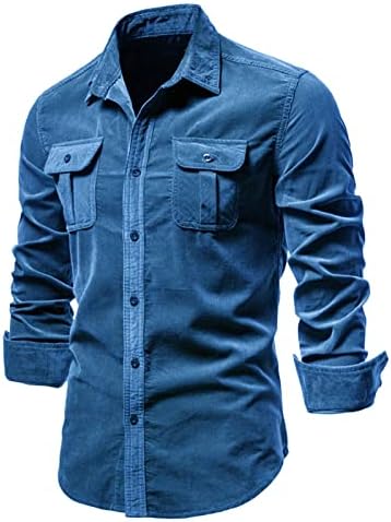 Mens Long Sleeve Shirts Casual 2024 Slim Fit Solid Color Cardigan Long Sleeve Shirt Shirts Men Tee Shirts Mens Day
