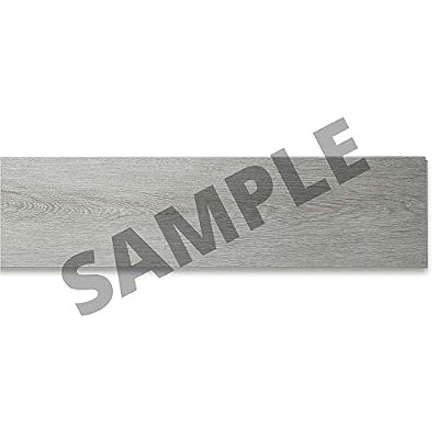 Luxury Vinyl Flooring Tiles by Lucida Surfaces | Interlocking Floor Tile for DIY Installation | Sample Wood-Look Plank | Greywolf | TruCore | 7" x 12"