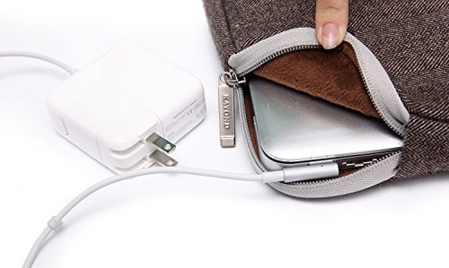 Kayond Herringbone Woollen Water-Resistant For 15-15.6 Inch Laptop Sleeve Case Bag (15-15.6 Inches, Brown #TOP4